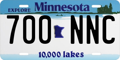 MN license plate 700NNC