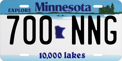 MN license plate 700NNG