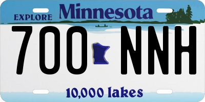 MN license plate 700NNH