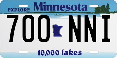 MN license plate 700NNI