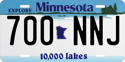MN license plate 700NNJ