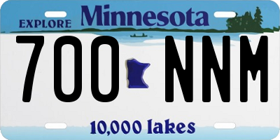 MN license plate 700NNM