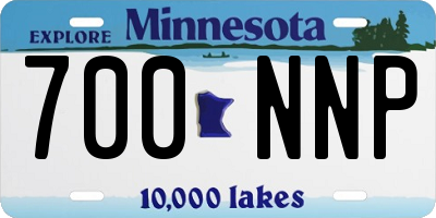 MN license plate 700NNP