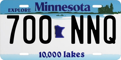 MN license plate 700NNQ