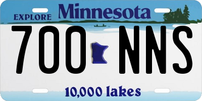 MN license plate 700NNS