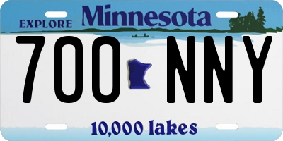 MN license plate 700NNY