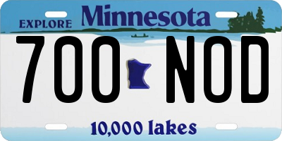 MN license plate 700NOD