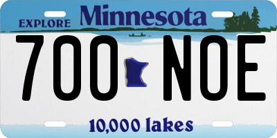 MN license plate 700NOE