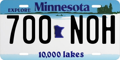 MN license plate 700NOH