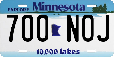 MN license plate 700NOJ