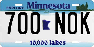 MN license plate 700NOK