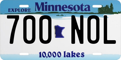 MN license plate 700NOL