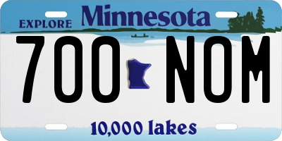 MN license plate 700NOM