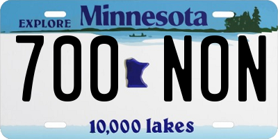 MN license plate 700NON