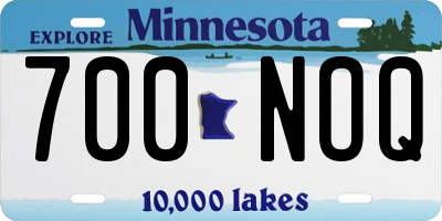 MN license plate 700NOQ