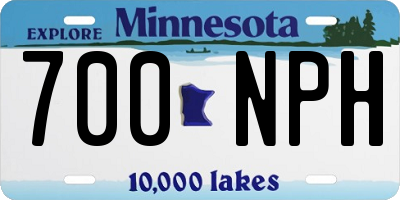 MN license plate 700NPH