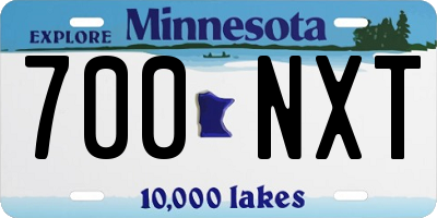 MN license plate 700NXT