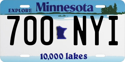 MN license plate 700NYI