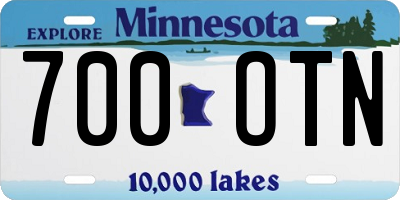 MN license plate 700OTN