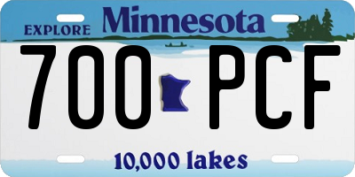 MN license plate 700PCF
