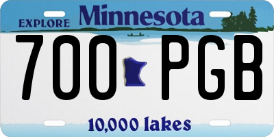 MN license plate 700PGB