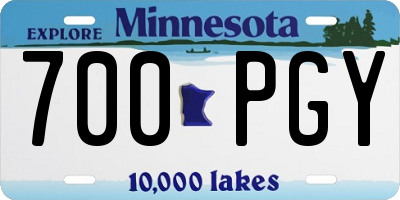 MN license plate 700PGY