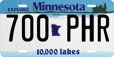 MN license plate 700PHR
