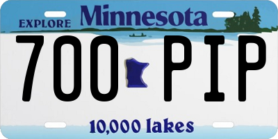 MN license plate 700PIP