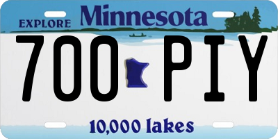 MN license plate 700PIY