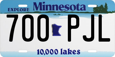 MN license plate 700PJL