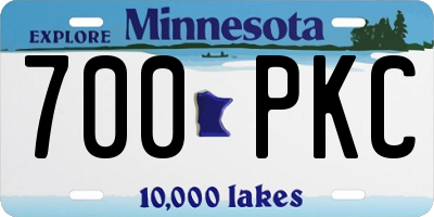 MN license plate 700PKC