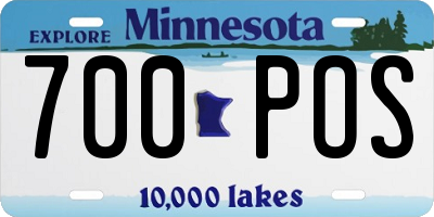 MN license plate 700POS
