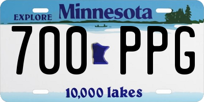 MN license plate 700PPG