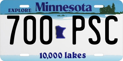 MN license plate 700PSC