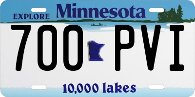 MN license plate 700PVI