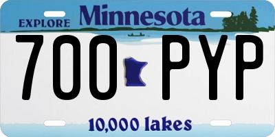 MN license plate 700PYP