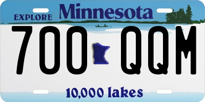 MN license plate 700QQM