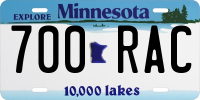 MN license plate 700RAC