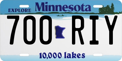 MN license plate 700RIY