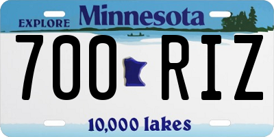 MN license plate 700RIZ