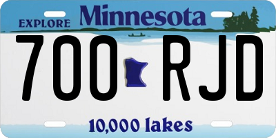 MN license plate 700RJD