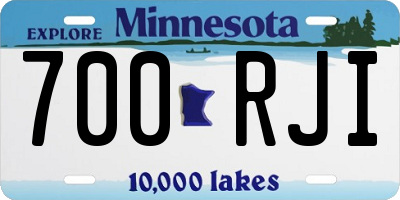 MN license plate 700RJI
