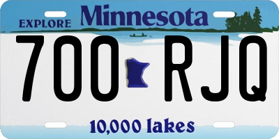 MN license plate 700RJQ