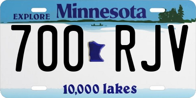 MN license plate 700RJV