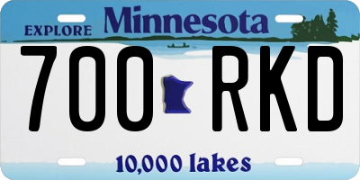 MN license plate 700RKD