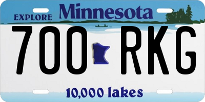 MN license plate 700RKG