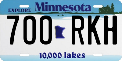 MN license plate 700RKH