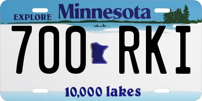 MN license plate 700RKI