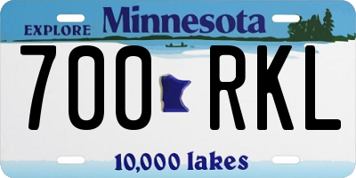 MN license plate 700RKL