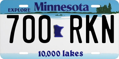 MN license plate 700RKN